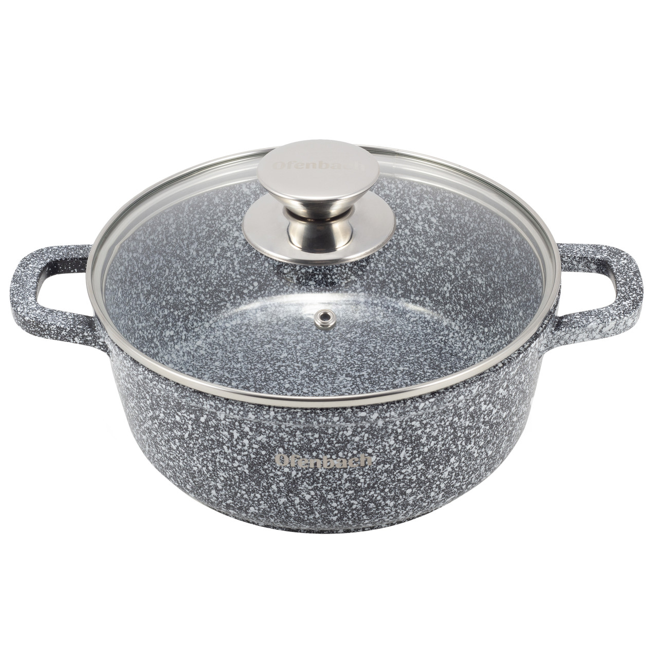 Каструля з кришкой Ofenbach KM-100500 2.3л з литого алюмінія з антипригарним покриттям і для індукції і газа