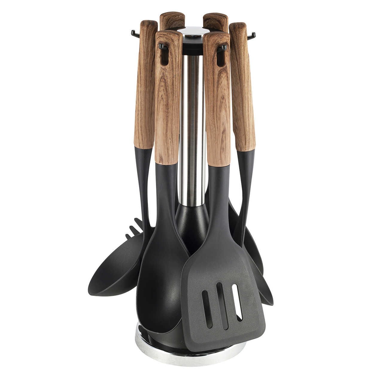 Набір кухонного приладдя з підставкою 7 пр. Нейлонові з ручкою Ofenbach KM-100902, фото 1