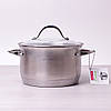 Каструля Kamille KM-4720S 3.3 л з нержавіючої сталі з кришкою і 7-шаровим дном для індукції, фото 10