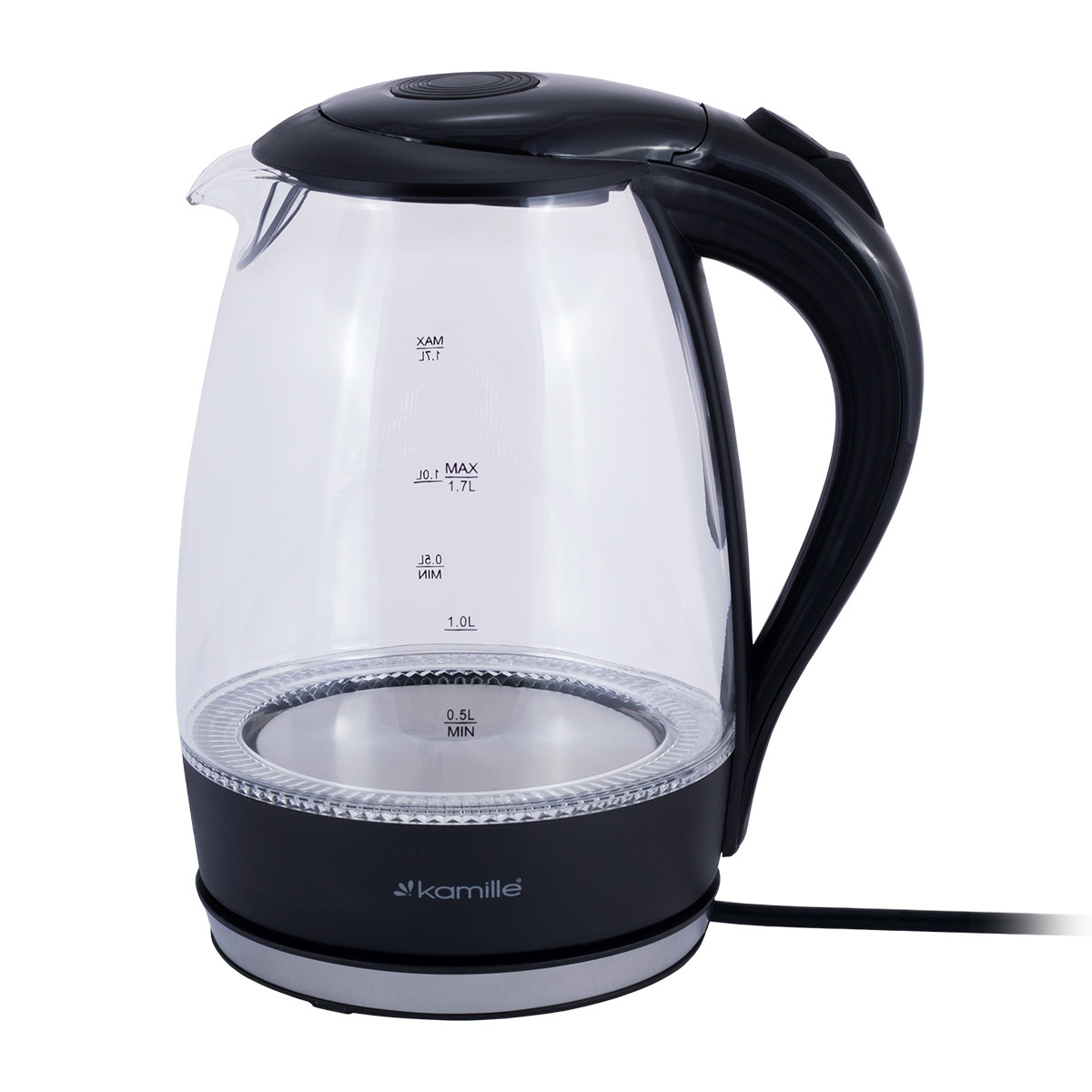 Чайник електричний Kamille KM-1700B 1.7 л з синім LED підсвічуванням