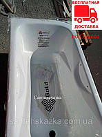 Прямокутна чавунна пристінна ванна 150см Goldman Donni 150х75 ZYA-9C-5 з ручками на ніжках