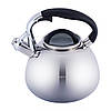 Чайник Kamille KM-0674 2.8 л з нержавіючої сталі зі свистком і скляною кришкою для індукції, фото 8