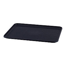 Сушарка для посуду з хромованої сталі з матовим чорним покриттям.52х32х13см з піддоном Kamille KM-0761C