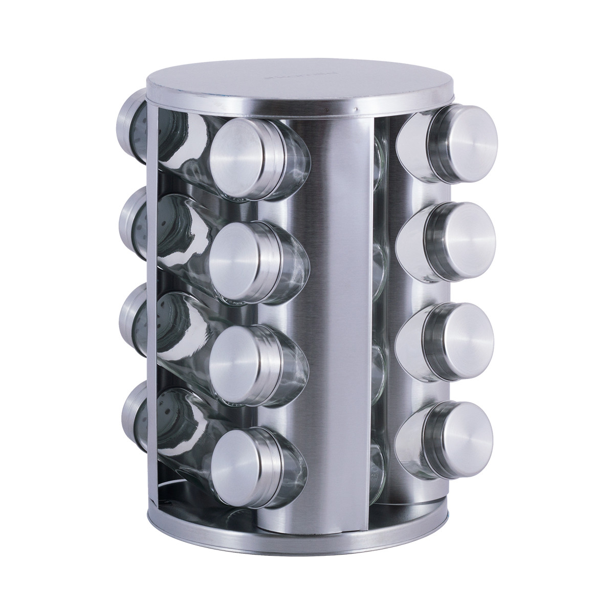 Набір ємностей Kamille KM 7040 для спецій на круглій підставці 16шт, фото 1