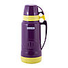 Термос питний фіолетовий пластиковий зі скляною колбою 1800мол Kamille KM-2032, фото 2