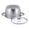 Каструля з кришкою з нержавіючої сталі та порожнистими ручками для індукції та газу (2 л) Kamille KM-4901, фото 5
