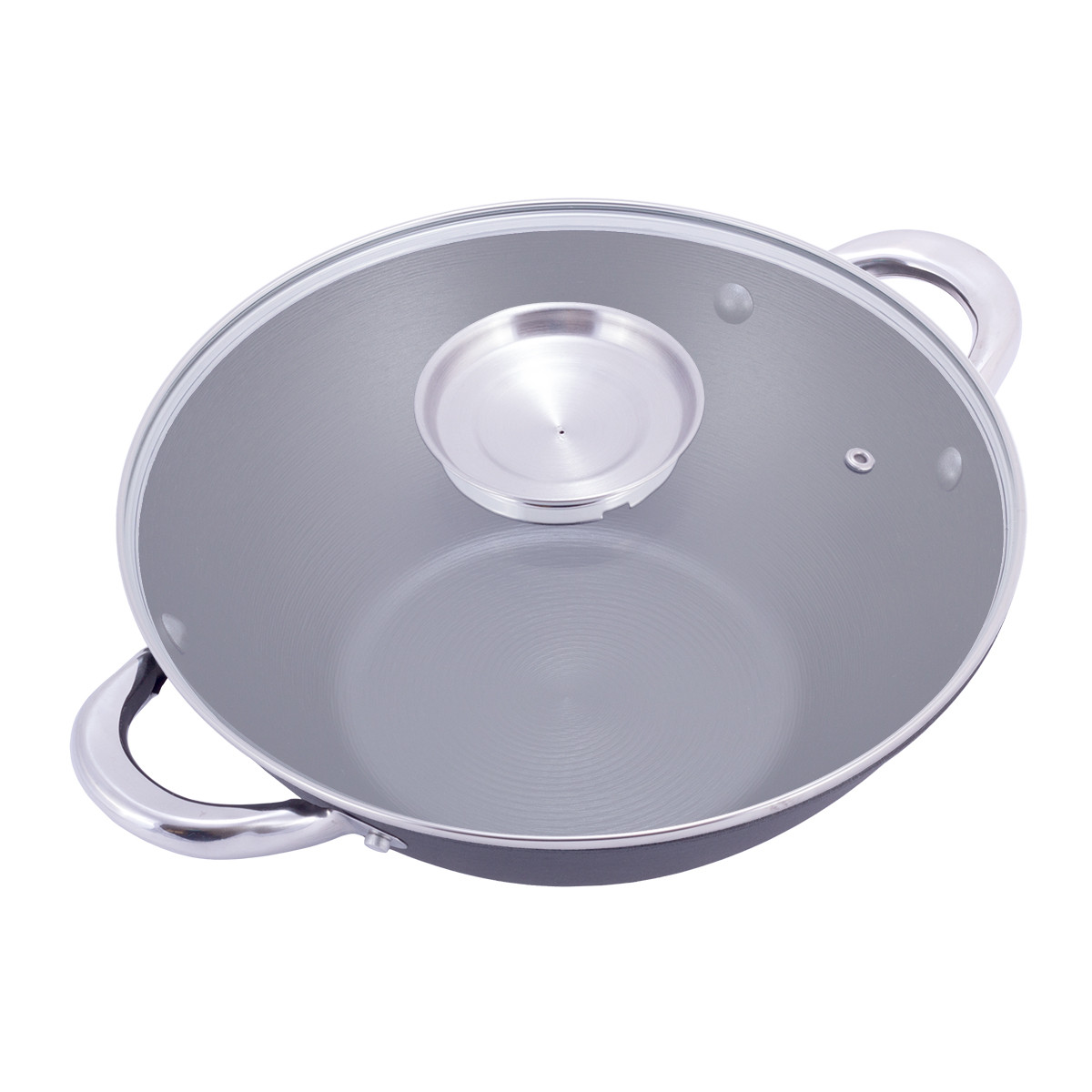 Казан чавунний Kamille Wok KM-4806MR для плову з антипригарним покриттям для індукції і газу 3,6 L