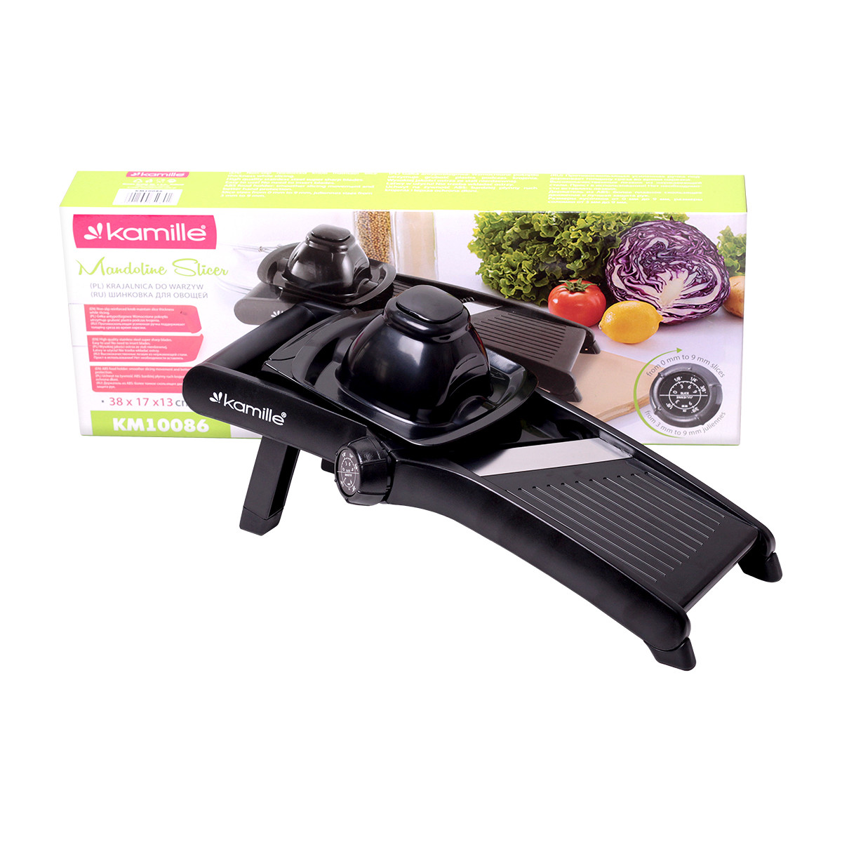 Шинковка пластикова з різними типами лез із нержавіючої сталі (38*17*13 см) Kamille KM-10086, фото 1