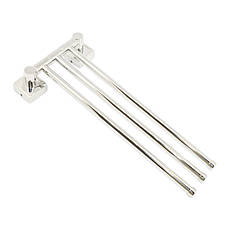 Тримач для рушників потрійний металевий на дюбелях "Ріжки" (4.5х37х16.5 см) Besser KM-8802