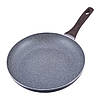 Сковорода з антипригарним покриттям Grey marble із алюмінію для індукції та газу (30 см) Kamille KM-4115, фото 2