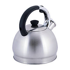 Чайник із нержавіючої сталі зі свистком для індукції та газу (2 л) Kamille KM-0694BN