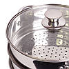 Пароварка 3-х рівнева з нержавіючої сталі (4.5 л) Kamille KM-5816, фото 8