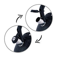 Чайник із нержавіючої сталі зі свистком та нейлоновою ручкою (2,7 л) Kamille KM-1086