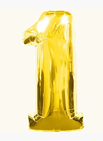 Куля фольгована золотою, цифра 1 70 см
