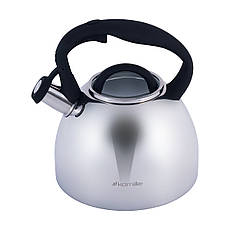 Чайник із нержавіючої сталі зі свистком та бакелітовою ручкою (2.7 л) Kamille KM-1089