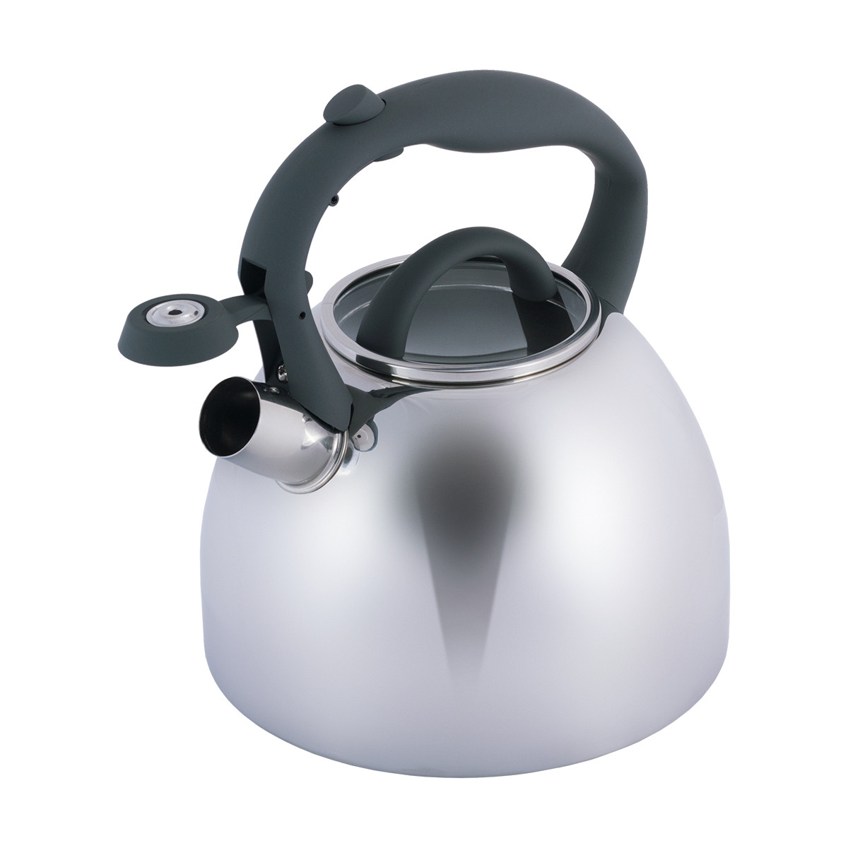 Чайник із нержавіючої сталі зі свистком та бакелітовою ручкою (2.7 л) Kamille KM-1088, фото 1