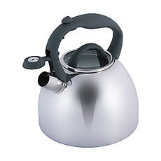 Чайник із нержавіючої сталі зі свистком та бакелітовою ручкою (2.7 л) Kamille KM-1088