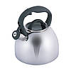 Чайник із нержавіючої сталі зі свистком та бакелітовою ручкою (2.7 л) Kamille KM-1088, фото 5