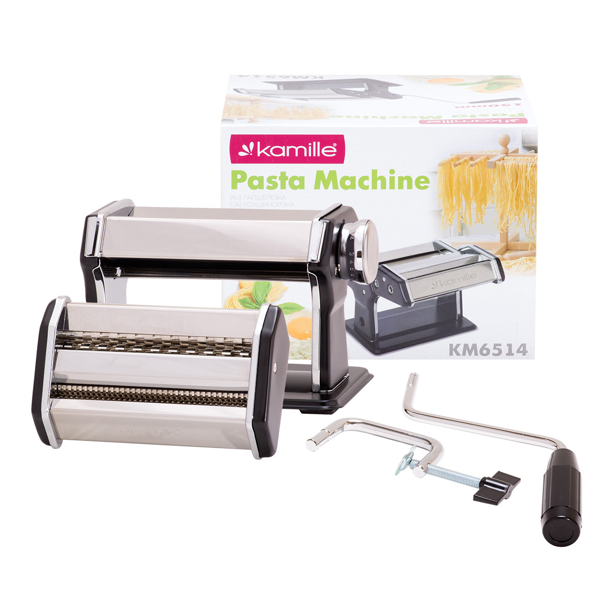 Лапшерізка настільна механічна з нержавіючої сталі 150mm Kamille KM-6514, фото 1