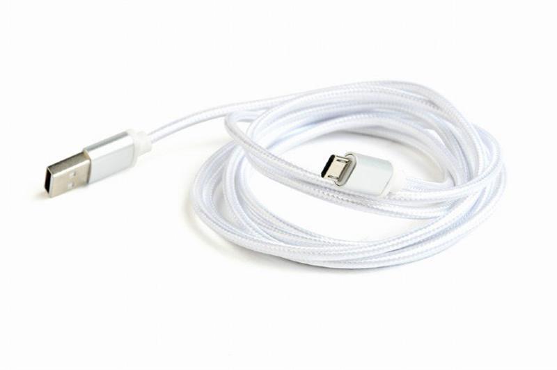 Кабель Cablexpert (CCB-mUSB2B-AMBM-6-S) USB 2.0 — Micro B, 1.8 м, сріблястий