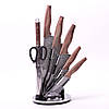 Набір кухонних ножів та ножиці на акриловій підставці 8 предметів Kamille KM-5149, фото 3