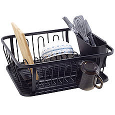 Сушарка для посуду з алюмінію з піддоном (37.5х33х15 см) Ofenbach KM-100400