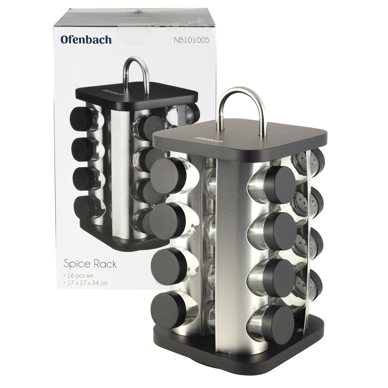 Набір ємностей для спецій на підставці (16 шт) Ofenbach KM-101005, фото 1