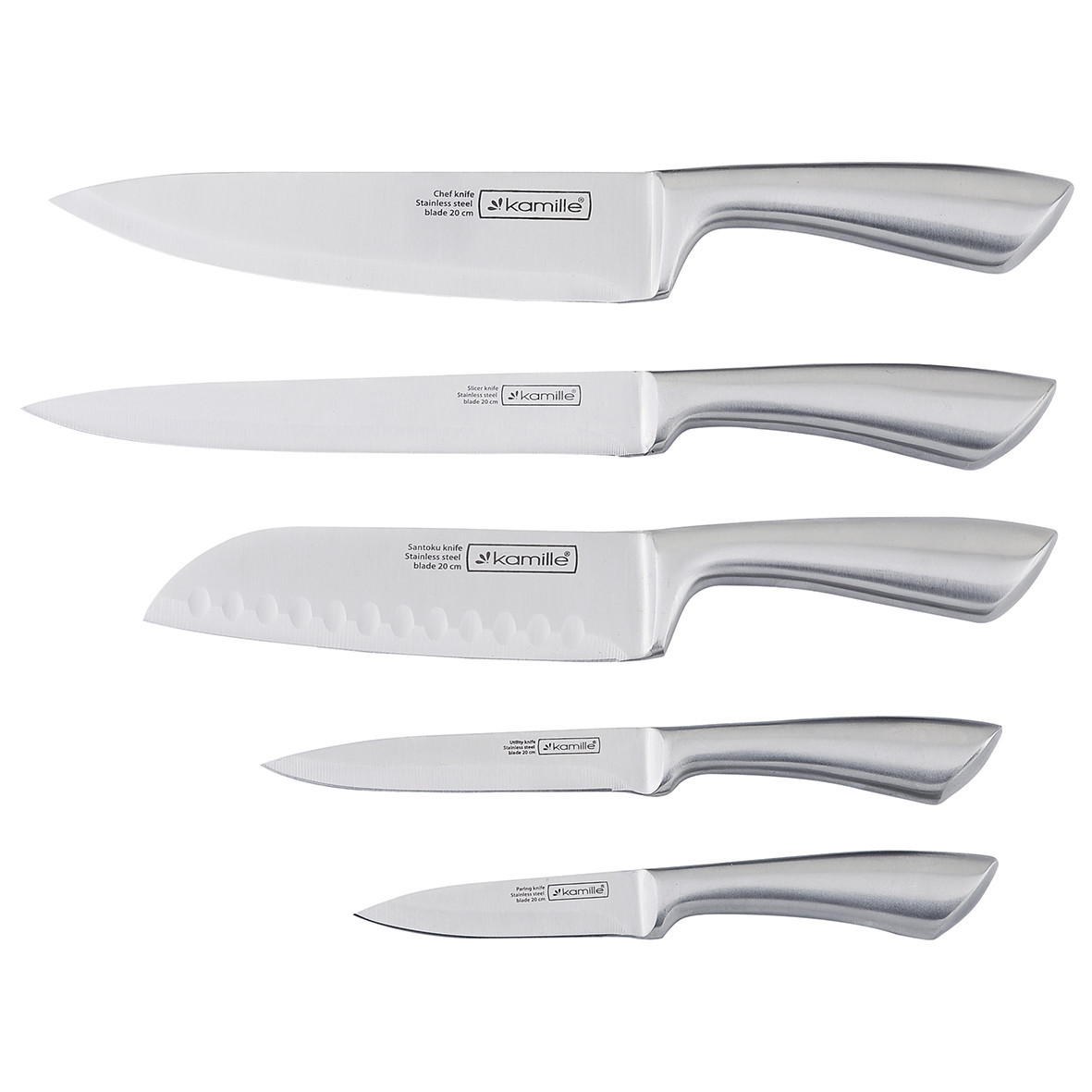 Набір ножів із нержавіючої сталі 6 предметів Kamille KM-5130, фото 1