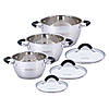 Набір каструль із нержавіючої сталі 6 предметів для індукції та газу (1.8л, 2.5л, 3.5л) Kamille KM-5754, фото 6