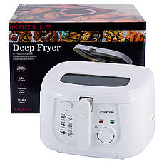 Фрітюрниця електрична Біла 1800W 2.5 л Kamille KM-6811