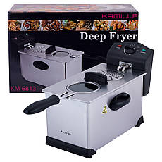 Фрітюрниця електрична 2000W 3 л Kamille KM-6813