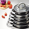 Набір каструль із нержавіючої сталі 12 предметів (1.0л, 1.8л, 2.5л, 3.8л, 4.5л, 6.5л) Kamille KM-5638S, фото 2