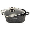 Набір посуду з литого алюмінію з кришками 7 предметів (20 см, 24 см. 28 см) Kamille KM-4435, фото 6