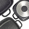 Набір посуду з литого алюмінію з кришками 7 предметів (20 см, 24 см. 28 см) Kamille KM-4435, фото 9