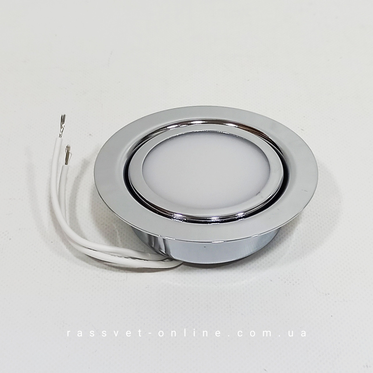 Меблевий LED світильник Feron LN7 хром 3W 220V 150Lm 4000К (врізний світлодіодний)