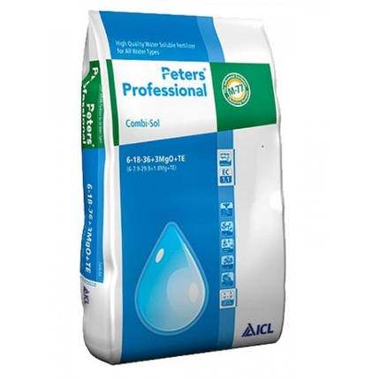 Добриво Peters Professional Combi-Sol 6+18+36+3MgO+TE, 15 кг інтенсивне забарвлення і цвітіння, фото 2