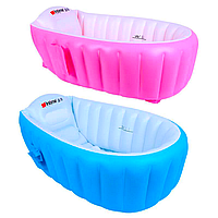Детская надувная ванночка Intime Baby Bath Tub, насос в подарок, 98*28 см, два цвета