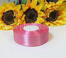 Лента атласная 2,50см, рожевий попіл