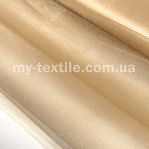Тканина фатин м'який (Kristal Tul) Бежевий з золотинка