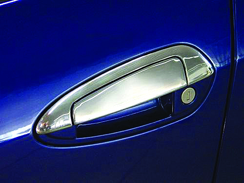 Накладки на дверні ручки з верхньою частиною (4 дверні., Нерж) Carmos - Турецька сталь для Fiat Punto Grande/EVO 2006-2018 рр