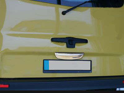 Хром планка над номером (однодверный, нижняя, нерж) С надписью, Carmos - Турецкая сталь для Renault Trafic - фото 1 - id-p1085609195