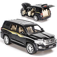 Машинка Toyota Land Cruiser 200 іграшка моделька металева колекційна 19 см Чорний (59087)