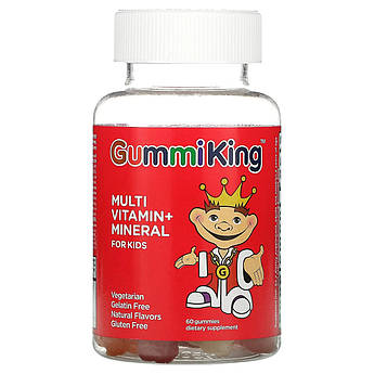 GummiKing, Вітаміни і мінерали для дітей, Multi Vitamin Mineral For Kids, 60 жувальних мармеладок