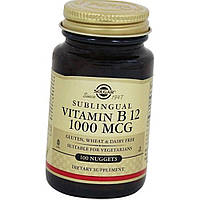 Витамин В12 Цианокобаламин Solgar Sublingual Vitamin B 12 1000 mcg 100 таблеток