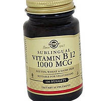 Сублингвальный Витамин В12 Solgar Sublingual Vitamin B 12 1000 mcg 100 таблеток Цианокобаламин