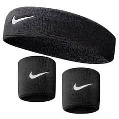 Набір пов'язка на голову Nike Swoosh Headband  і напульсники Nike Swosh Wristbands (N.NN.07.010.OS.1)