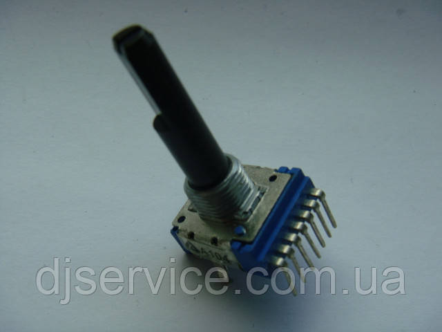 Потенціометр a104 (a100k) 25mm noMID 7ног для пультів, фото 1