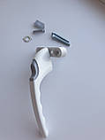 Ручка віконна Planet Slim Line з вузькою розеткою 15мм біла, фото 5