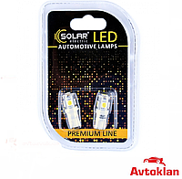 Лампочка без цоколя LED T10_W5W SMD белая 5-диодов 24V W2.1x9.5d (Solar) (к-т.-2шт.) SL2530