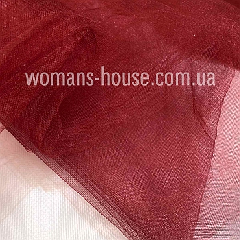 Фатин м'який (Kristal Tul) Бордовий